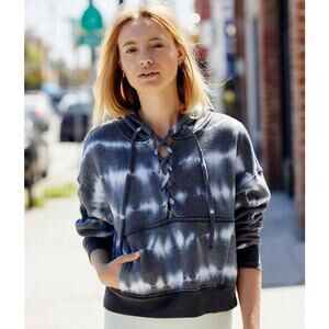 Free People Movement Tie Dye Believer Hooded Lace Up Sweatshirt